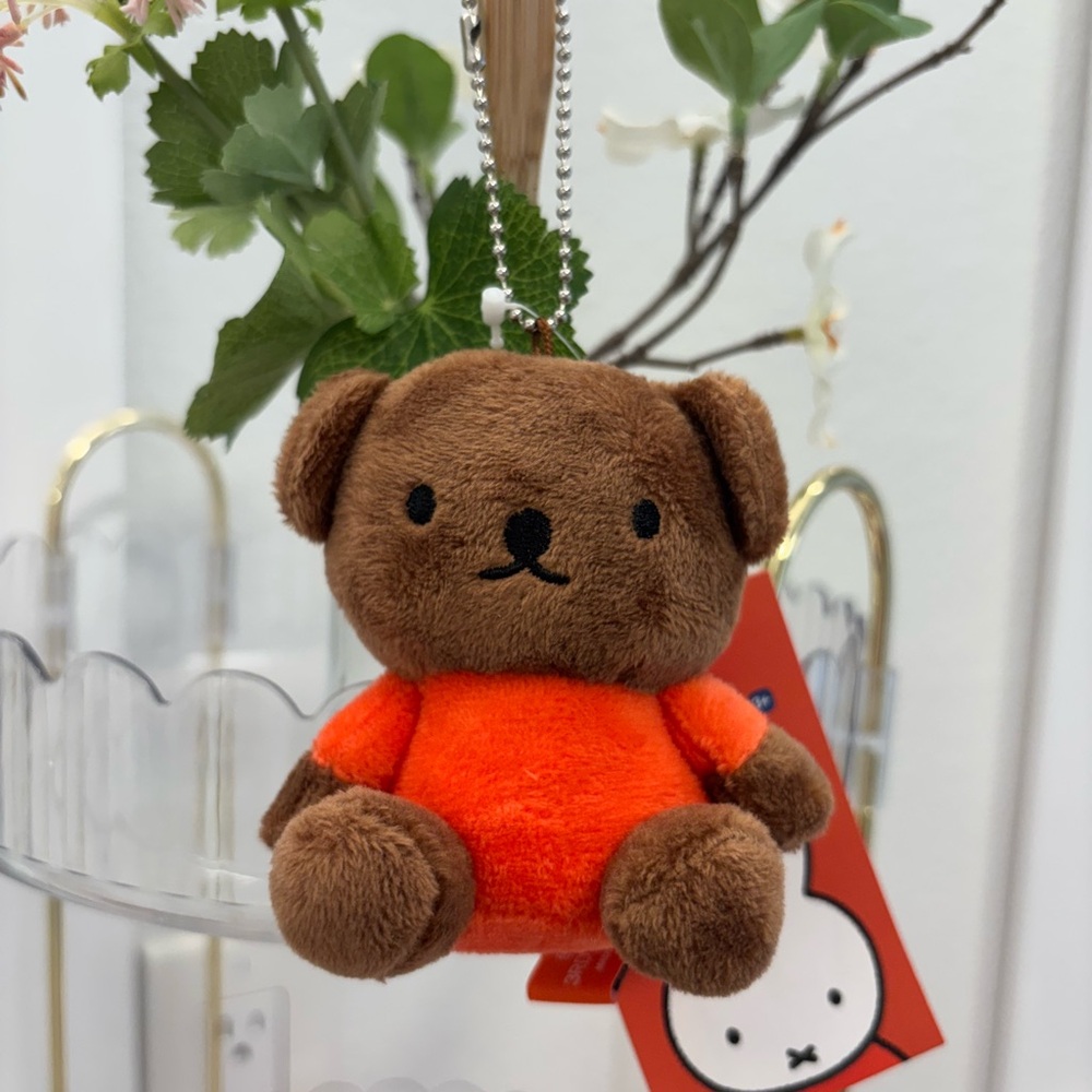 Boris🐻Plush Brown and Orange Keychain
